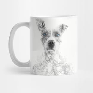 Doggo in the Smoke - Blue Eyes // Bilcos Designs Mug
